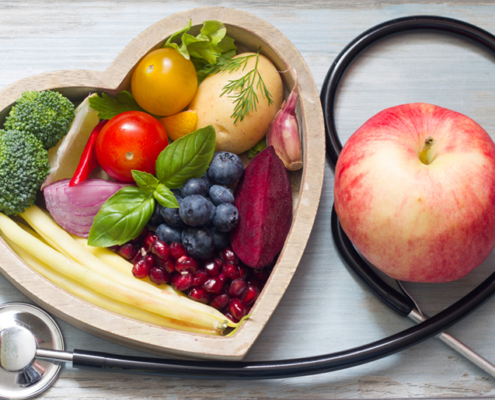 Healthy food in heart diet